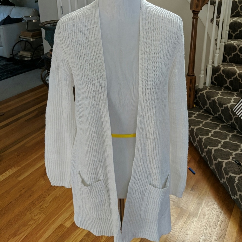 Madewell postscript cardigan sweater white XXS